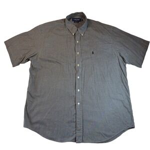 Ralph Lauren Golf Blake Short Sleeve Button Down Shirt Men's Size XL Houndstooth